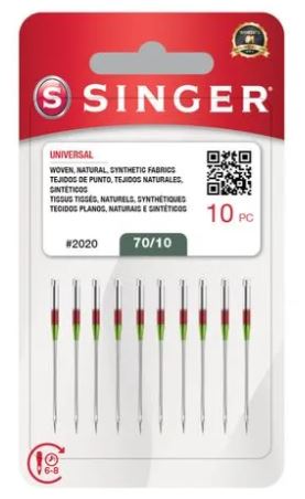 Agulha Singer Máquina Caseira 2020 Prateada - Pacote 10 Unidades