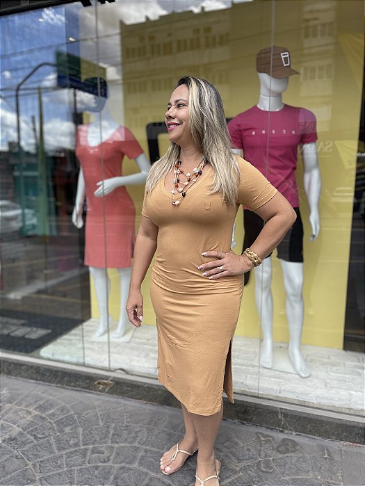 Vestido Breja Copo Contorno - Terracota
