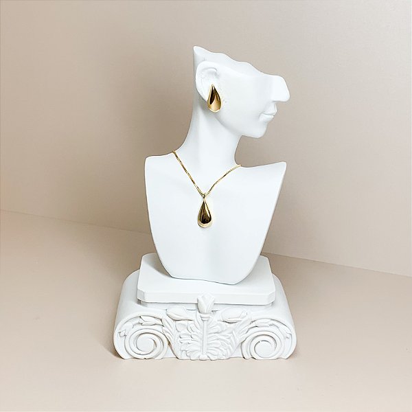 Conjunto Gota Folheado a Ouro