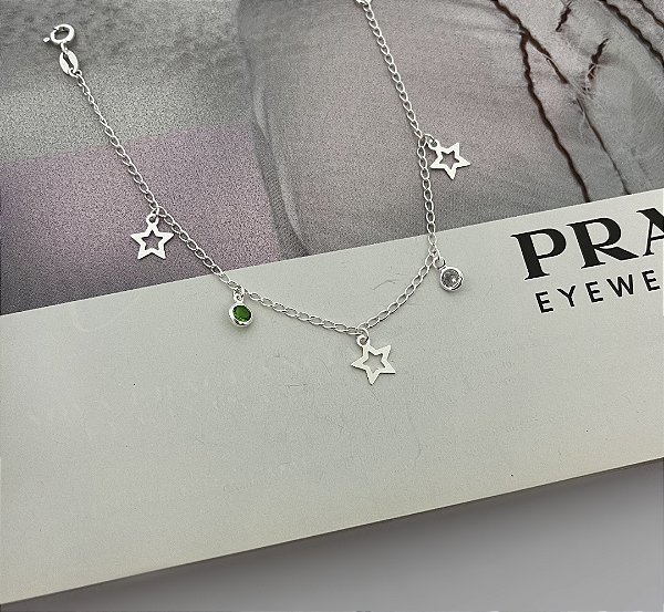 Pulseira Estrelas e Zircônias Prata 925