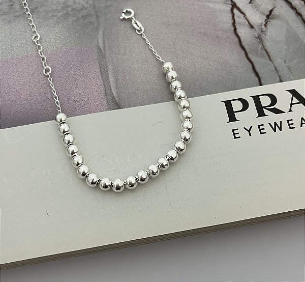 Pulseira Bolinhas Prata 925