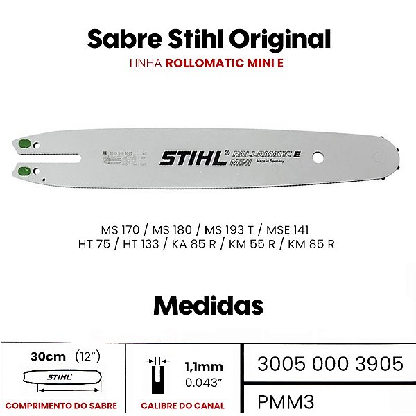 Motosserra Stihl MS 170 - 30cm - Kimotor Eletromecânica