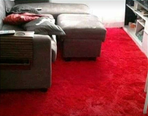 Tapete Felpudo Vermelho