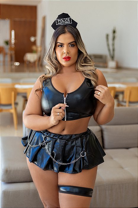 Ref.: 03076 FANTASIA ERÓTICA POLICIAL SEXY PLUS SIZE