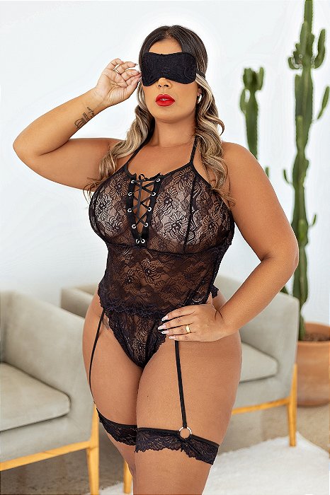 Ref.: 03065 FANTASIA ERÓTICA GATA SELVAGEM PLUS SIZE BODY SEXY SEM BOJO