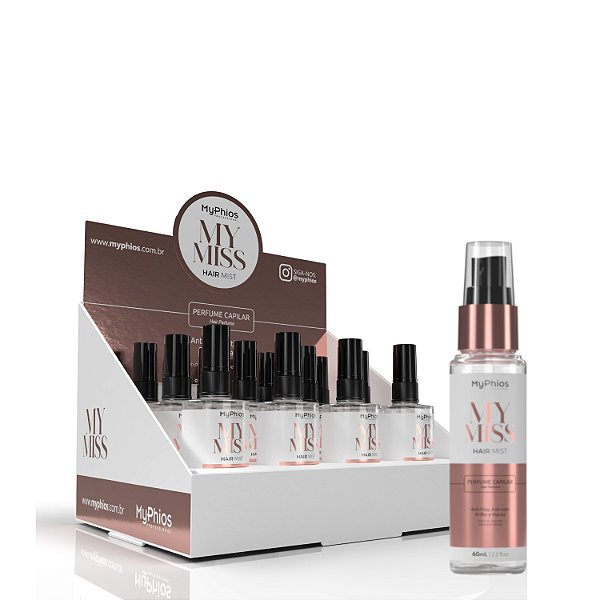 Kit Perfume Capliar MY MISS Hair Mist 60 mL + Display 12 und x 10 ml MyPhios