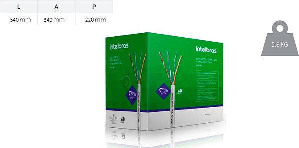 INTELBRAS CABO CFTV MULTI CAM 4PX24 AWG Caixa-300M