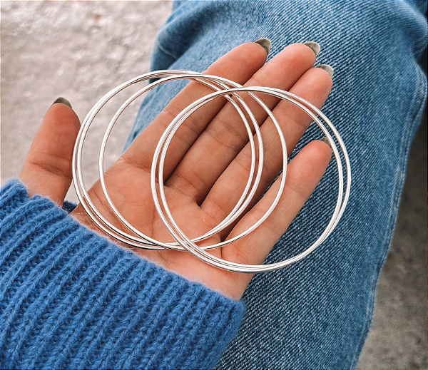 Pulseira em prata925 - Redonda - Unidade