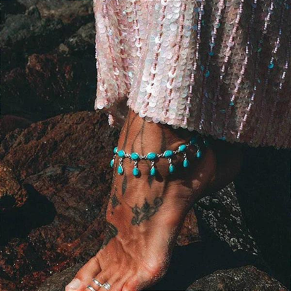 Tornozeleira em prata925