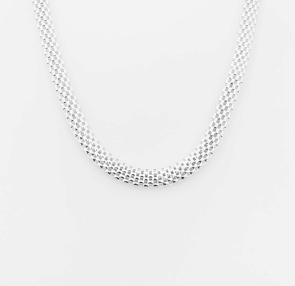 Corrente em Prata925 -  Furada Achatada