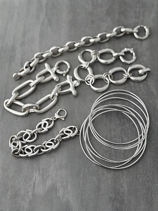 Pulseira em Prata925 - Portuguesa de Fecho Boia em Eletroformação
