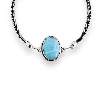 PULSEIRA EM PRATA925 - BOHO COM PEDRA OVAL