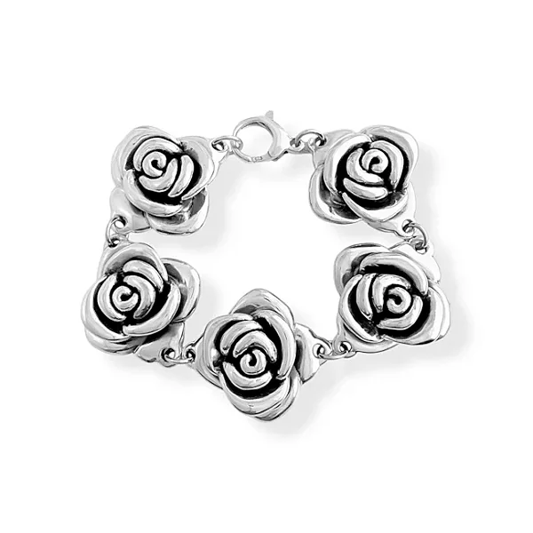 Pulseira em Prata925 5 Rosas em Eletroformação