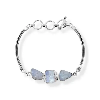 PULSEIRA EM PRATA925 ENVELHECIDA INDIANA COM PEDRA NATURAL  E FECHO PALITO