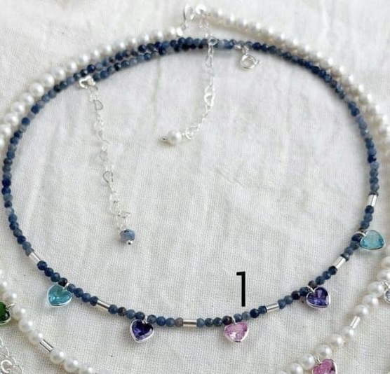 Gargantilha em Prata925 - Sodalita Zircônia Colorida