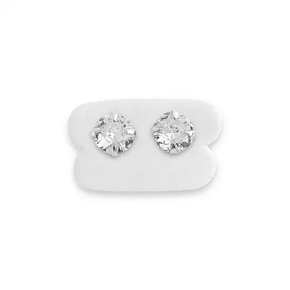 BRINCO EM PRATA925 DE ZIRCÔNIA CRISTAL REDONDA