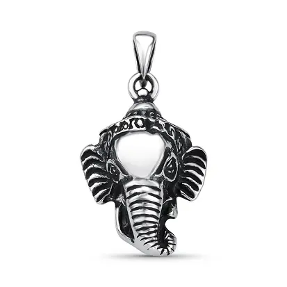 PINGENTE EM PRATA925 - ENVELHECIDO DE ELEFANTE TRABALHADO