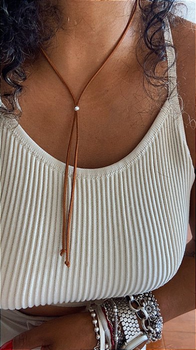 Gargantilha Choker - Fio de Carmuça - Bola de Prata925