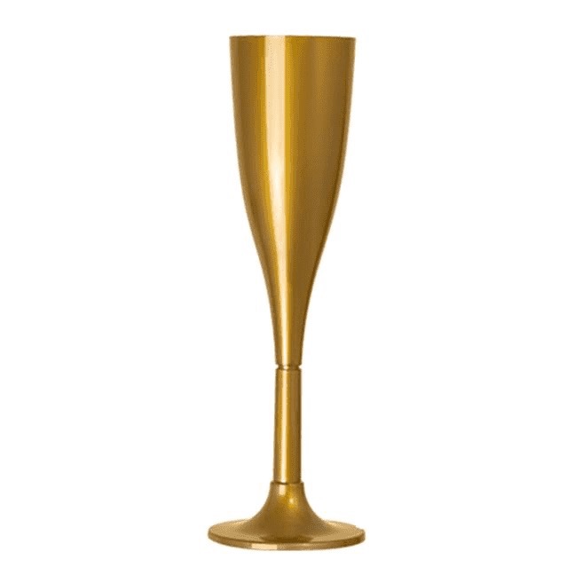 Taça Champagne 120ml Dourada