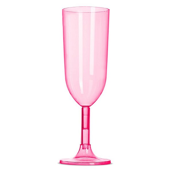 Taça Champagne 220ml Tcnr-220 Rosa Neon
