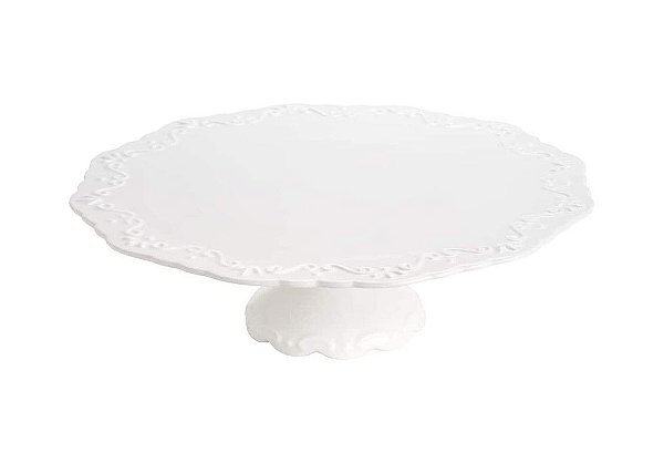 Prato para Bolo Porcelana Durable com Pé 21x9cm