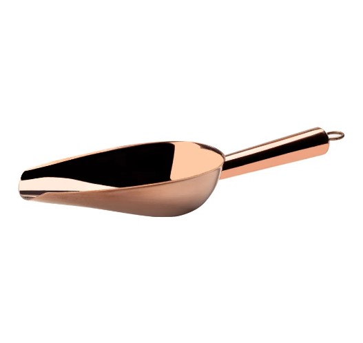 Concha Pá Rosé Gold em Aço Inox 25x8,5x4cm