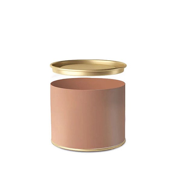 Lata para Bombons Rosé Gold 11x9,1cm