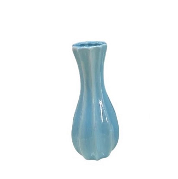 Enfeite Cerâmica Mini Vaso Azul com 1 unidade
