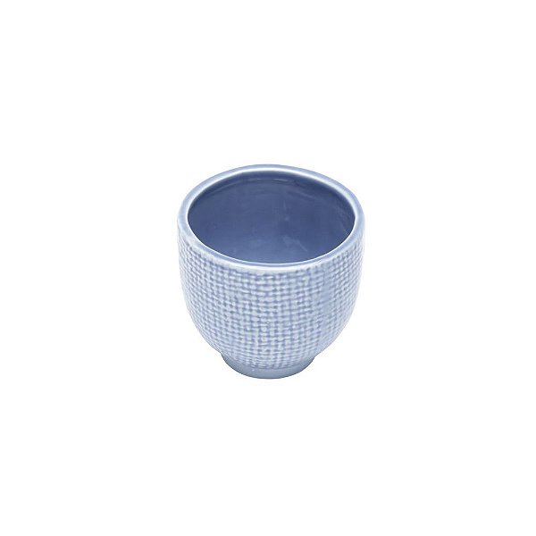 Vaso Cerâmica Luminus Azul 8x7,5cm com 1 unidade