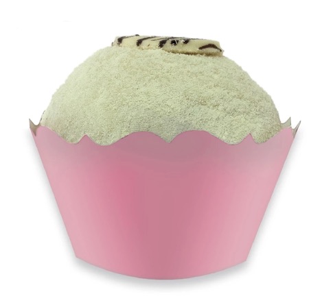 Mini Porta Cupcake Simples Liso Rosa com 12 unidades