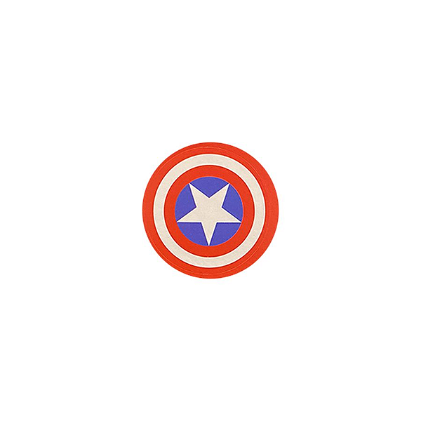 Etiqueta Escudo Capitão América com 20 etiquetas