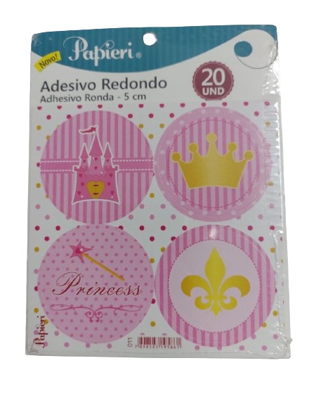 Adesivo Princesa Redondo 50mm Papieri