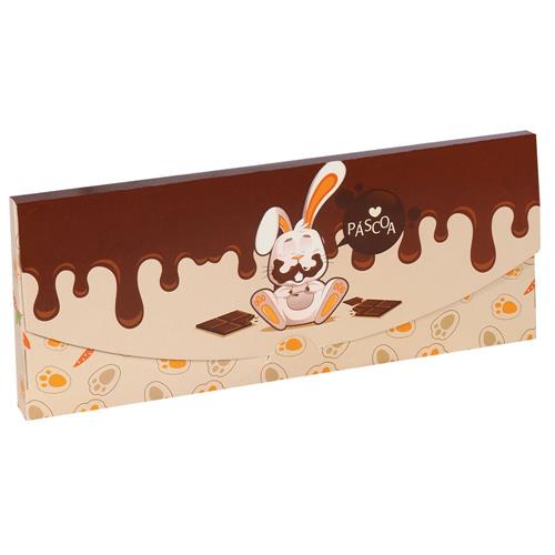 Caixa Envelope para Barra Chocolate Pegadinhas 90g com 5 unidades