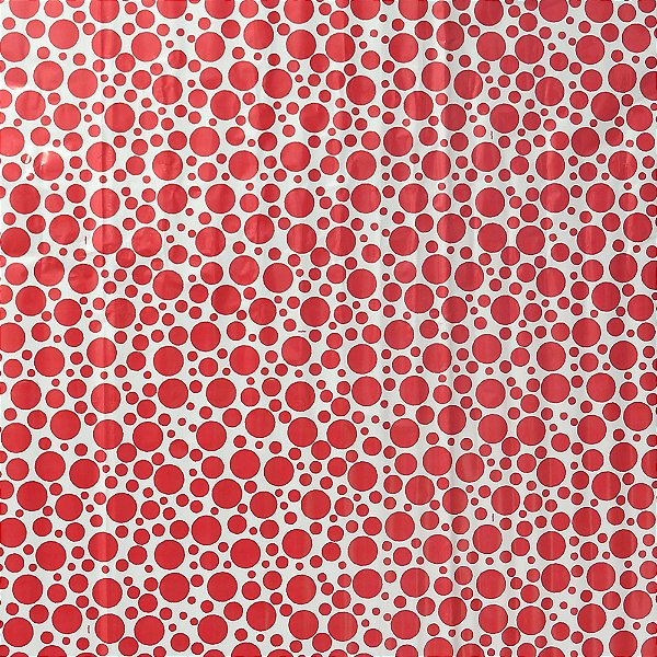 Folha Perolizada 69x89cm Poá Pop Vermelho