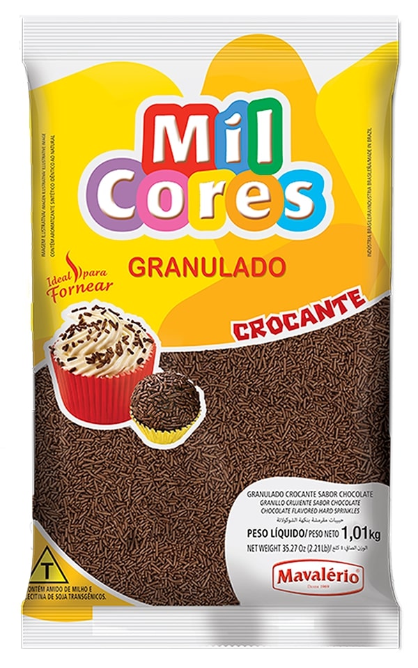 Granulado Crocante 1,01kg Chocolate Mil Cores