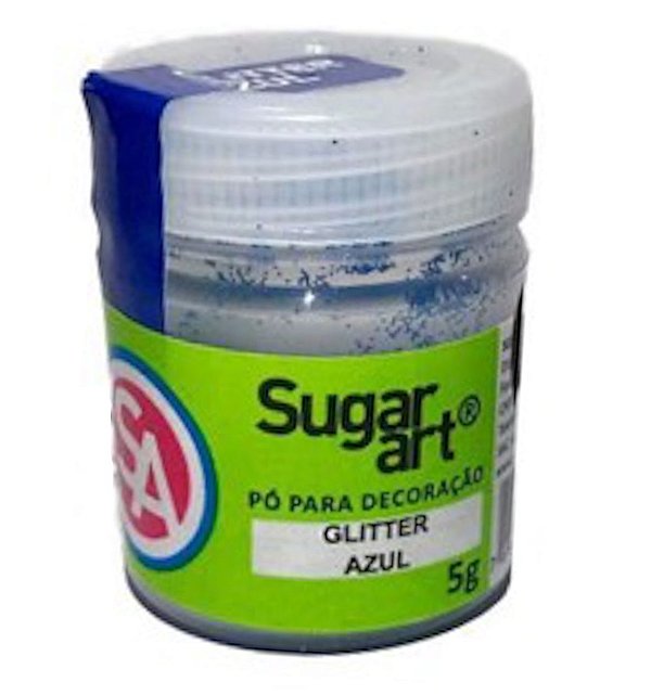 Glitter para Decoração Sugar Art 5g Azul
