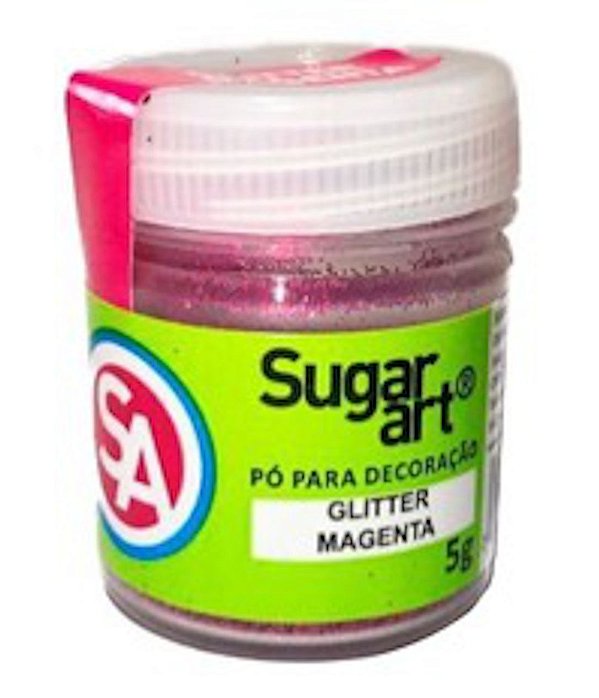 Glitter para Decoração Sugar Art 5g Magenta