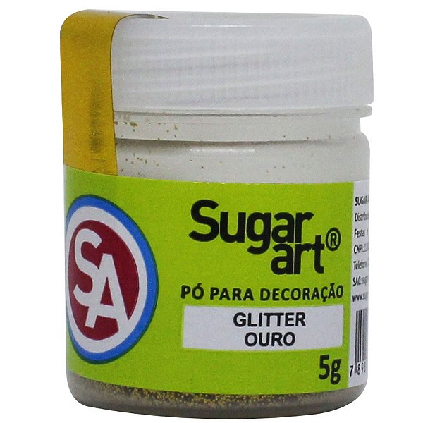 Glitter para Decoração Sugar Art 5g Ouro