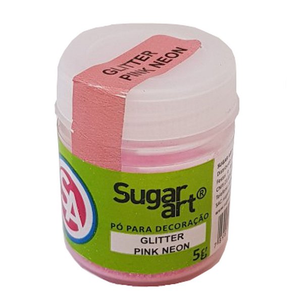 Glitter para Decoração Sugar Art 5g Pink Neon