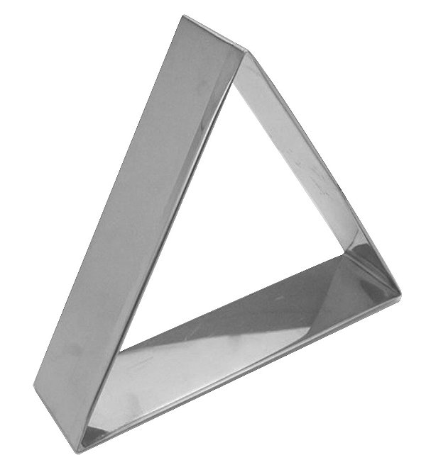 Aro Cortador de Triângulo em Aço Inox 20x5cm
