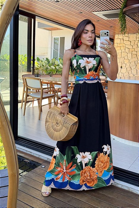 VESTIDO LONGO FLORAL LIZ
