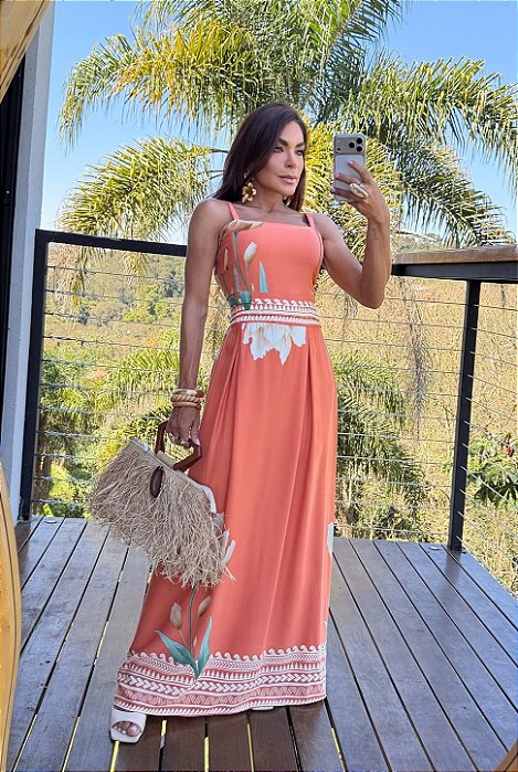 VESTIDO LONGO FLORAL LUA