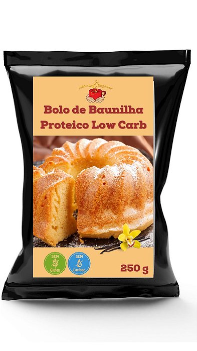 BOLO DE BAUNILHA PROTEICO LOW CARB 250 g