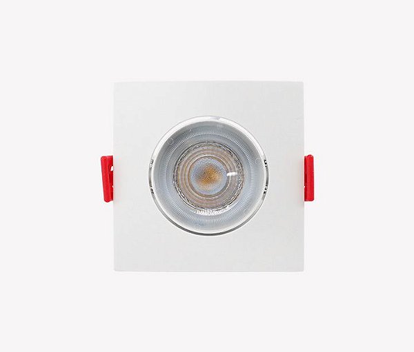 SPOT EMB QUAD P/DICROICA GU10 EM ALUMINIO BCO - OPUS