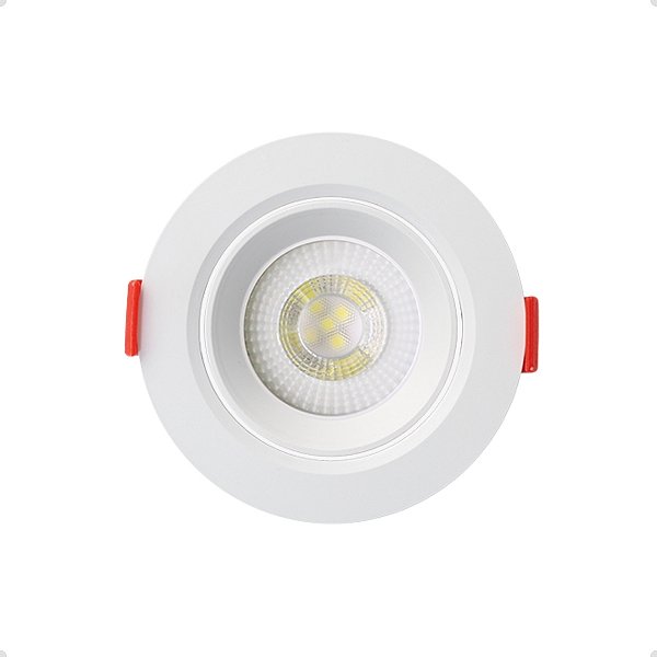 Spot Led 5w Redondo Bivolt 6500K Cor Luz Branco Frio Embutir
