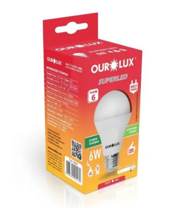 LAMP BULBO  6W 6.5K - OUROLUX