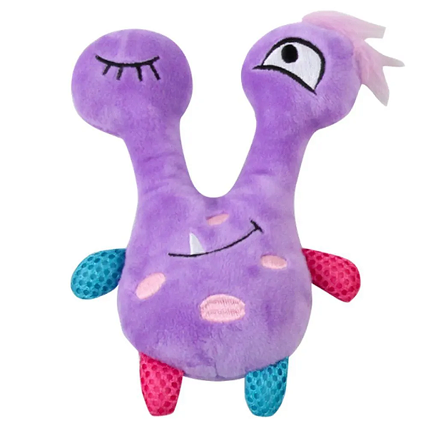 Urso de Pelúcia Monster Roxo com Apito