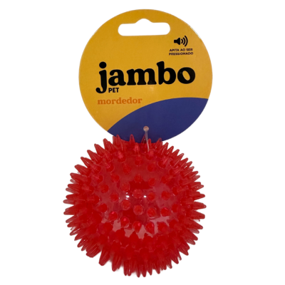 Bolinha TPR com Espinhos | Com Som | Vermelho