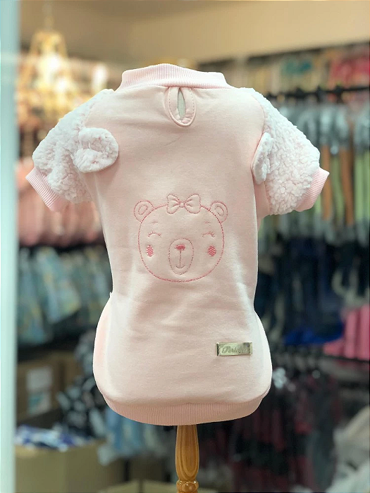 Moletom Rosa Urso Liso