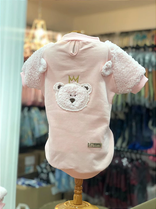 Moletom Rosa Urso Teddy